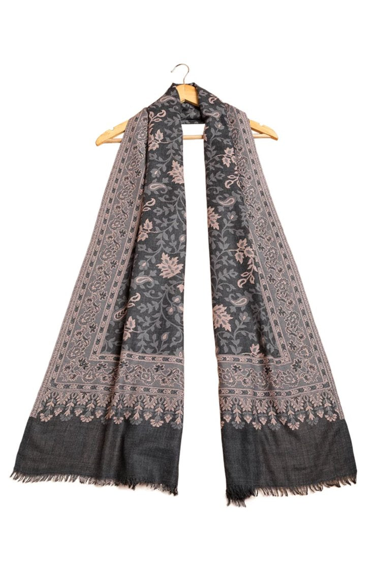  Maple leaf Kani Pashmina Shawl - The pashm