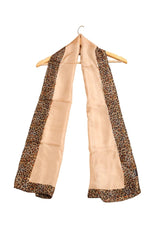 Leopard Print Border 100% Silk Scarf - The Pashm