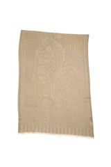 Two Tone Zari Floral Cashmere Pashmina Shawl- The Pashm