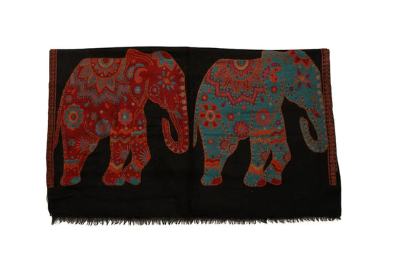 Elephant Weave Kani Pashmina wool Shawl - The Pashm