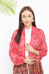 Butterfly Border Kani Pashmina Stole - The Pashm