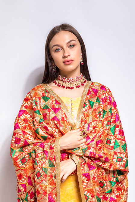 Traditional Mirror Phulkari - The Pashm