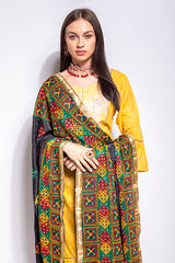 Embellished Border Phulkari - The Pashm