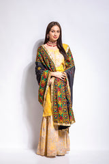 Embellished Border Phulkari - The Pashm