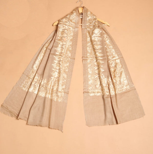 Silk Embroidery Wrap - The Pashm