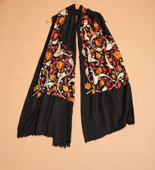 Corner Embroidered Cashmere Wrap - The Pashm