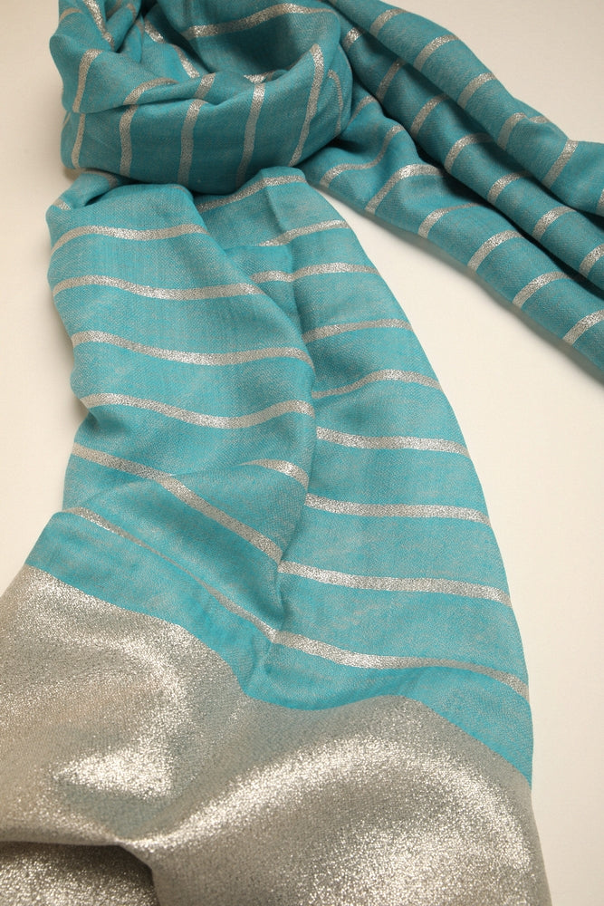 Stripes Shimmer Wrap - The Pashm