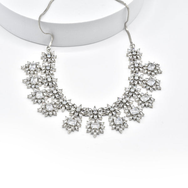 Ria American Diamond Necklace Set - The Pashm