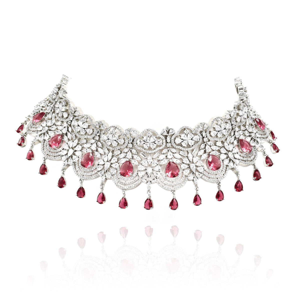 Vianna Red Stone AD Choker - The Pashm