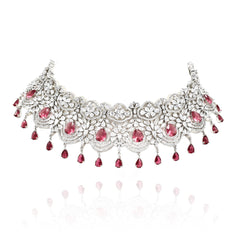 Vianna Red Stone AD Choker - The Pashm