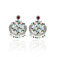 Priti Floral Multicolor Earrings - The Pashm