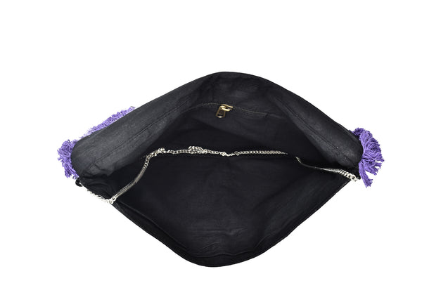 Clover Boho Embroidered Bead Bag - The Pashm