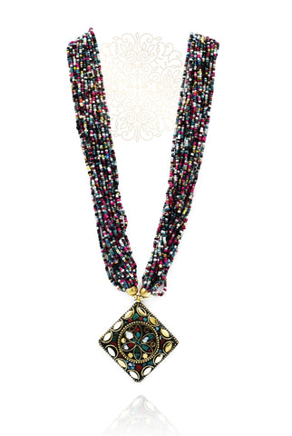 Kalinda Multicolor Beaded Masai Necklace - The Pashm
