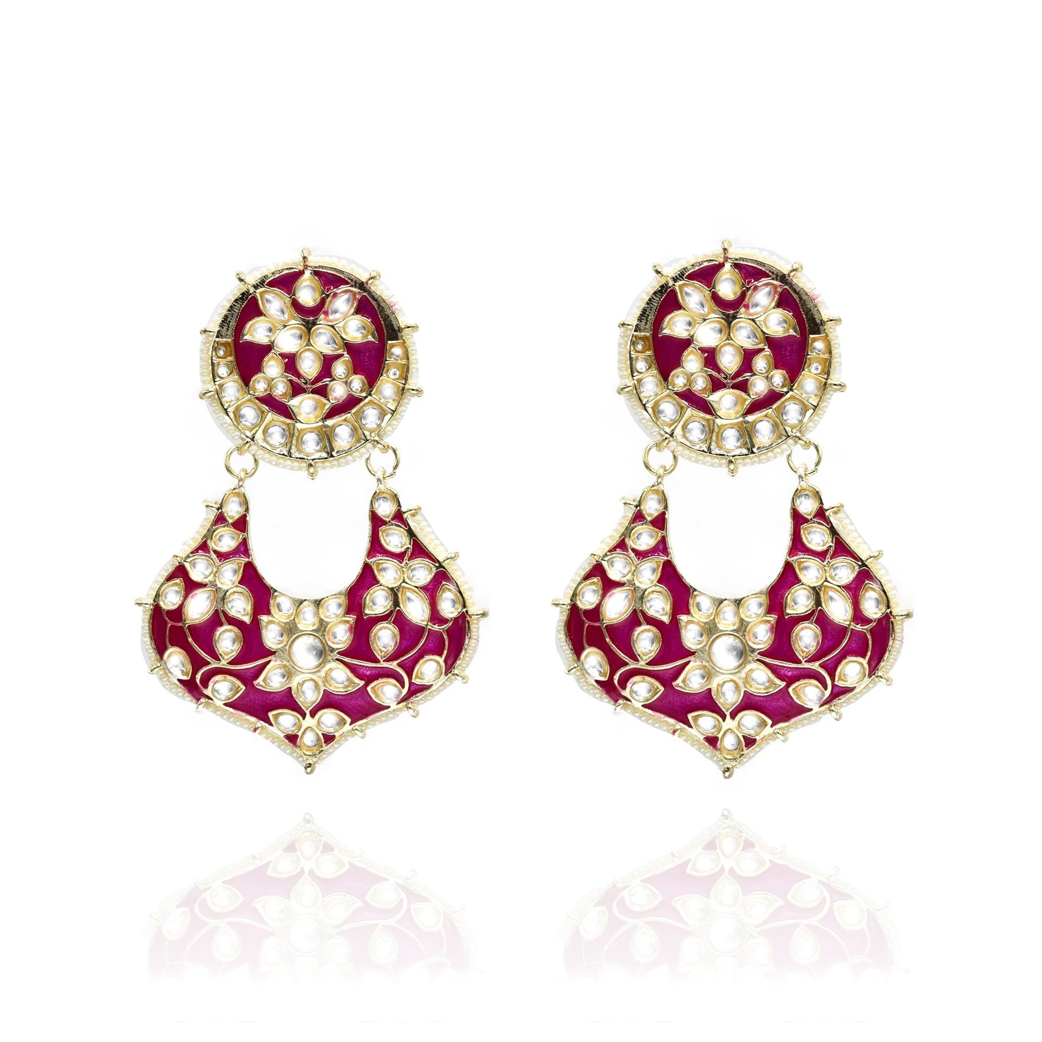 Nida Meenakari Earrings - The Pashm