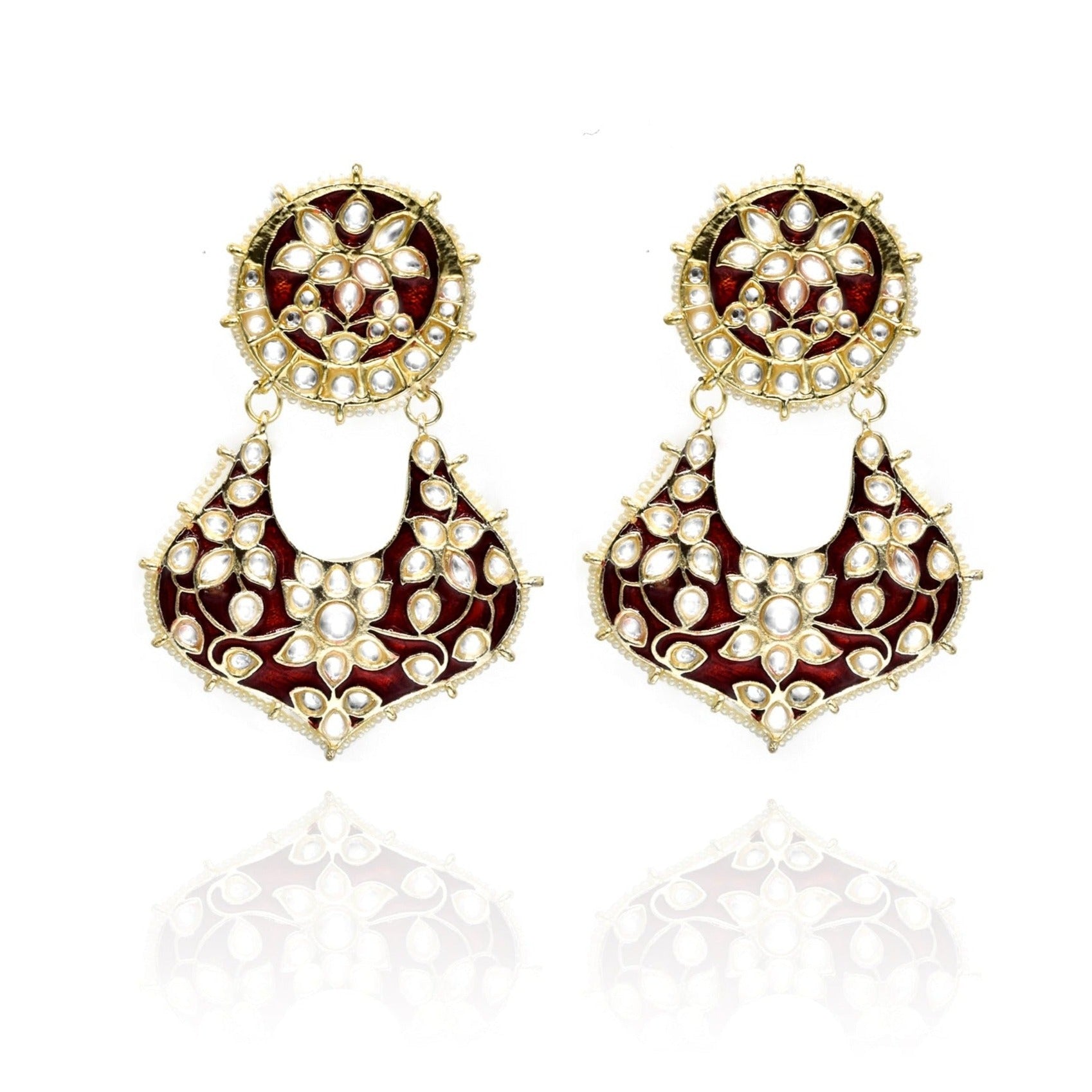 Nida Meenakari Earrings - The Pashm