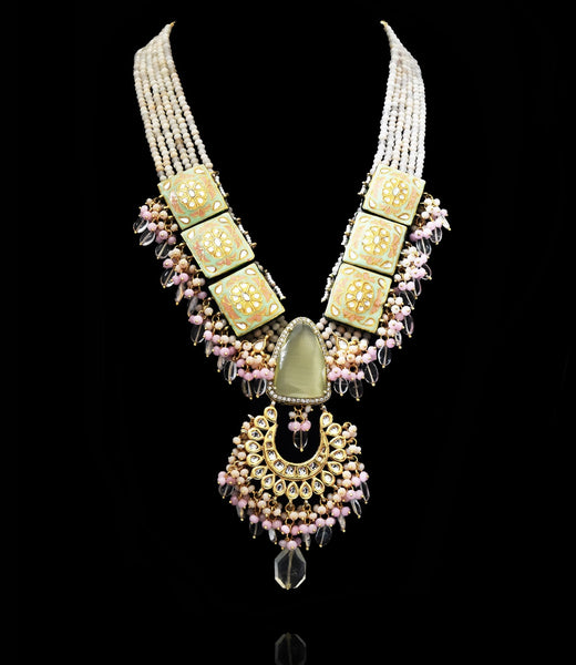 Farzana Handpainted Necklace Set - The Pashm