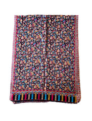 Black Modal Colorful Kani Shawl - The Pashm