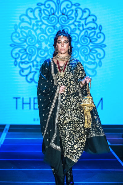 Tilla Embroidery Jaal Pashmina Wool Shawl - The Pashm