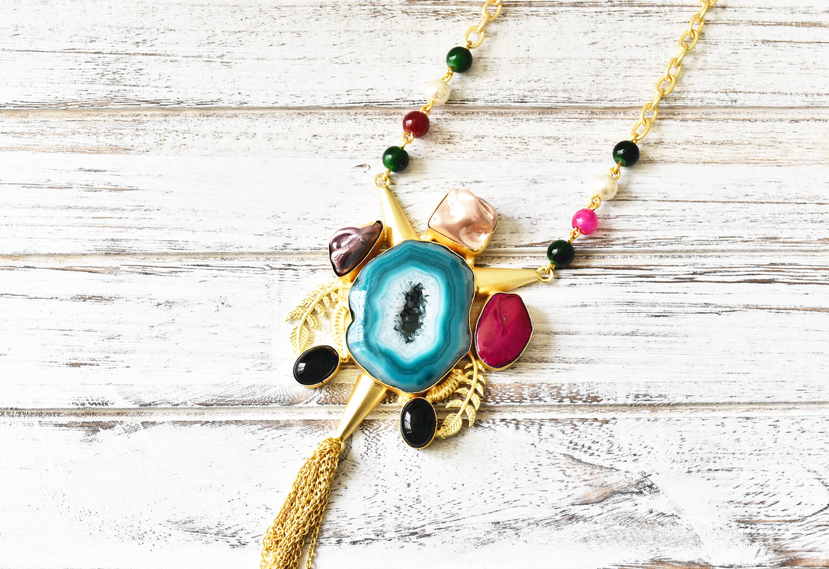 Multicolor Natural Stones Necklace