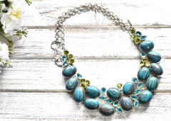 Blue Calsilica Blue Topaz Necklace - The Pashm