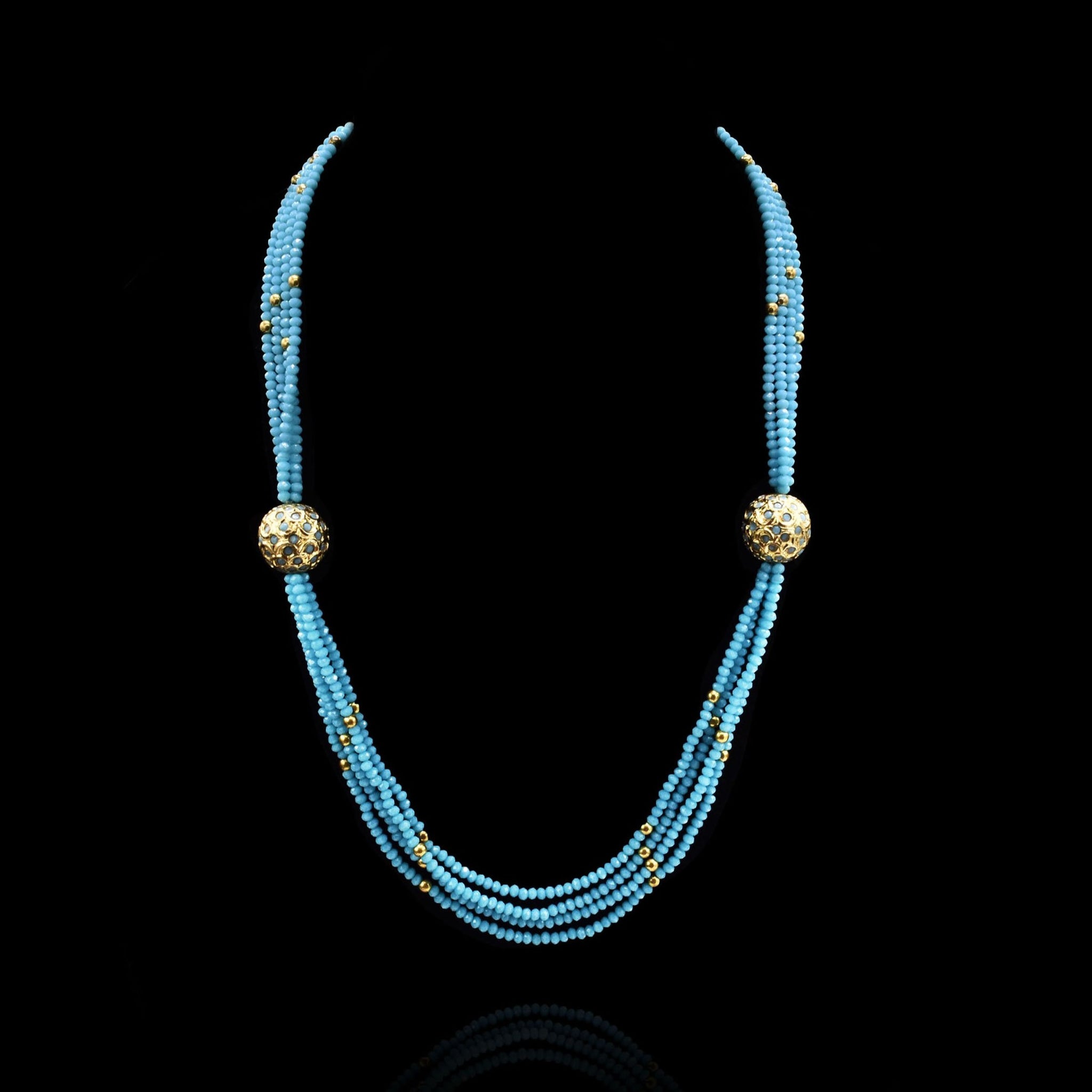 Danica Encrusted Golden Balls Necklace - The Pashm