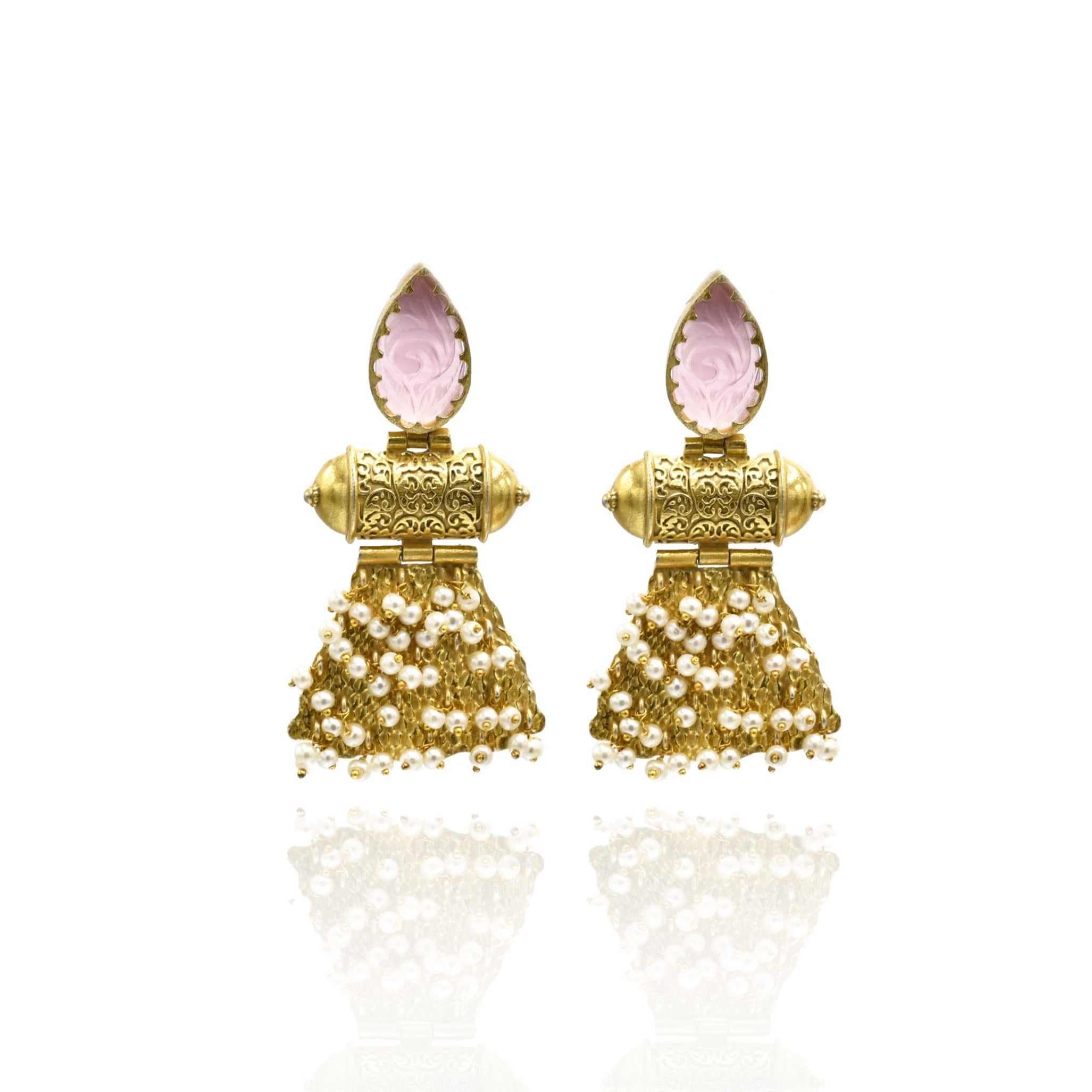 Ruby Stone Gold Plated Jhumki Earring Buy Online ER3606