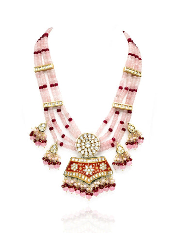 Arnika Blush Pink Necklace Set - The Pashm