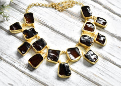 Hammer Faceted Axinite Handmade Necklace - The Pashm