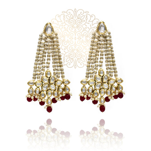 Nadia Kundan Pearl Earrings - The Pashm