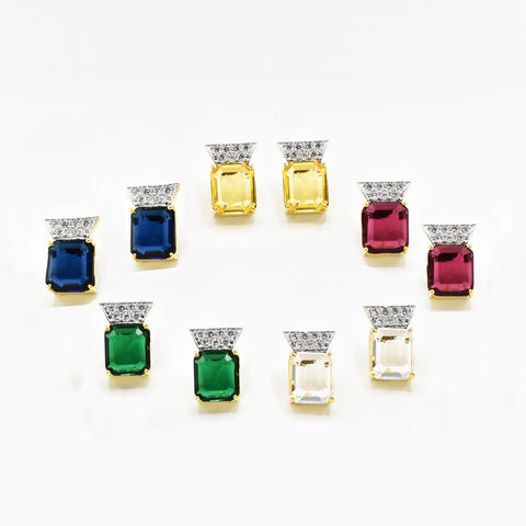 Crown Crystal Stone Studs - The Pashm