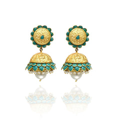 Vanya Flower Jhumka Earrings - The Pashm