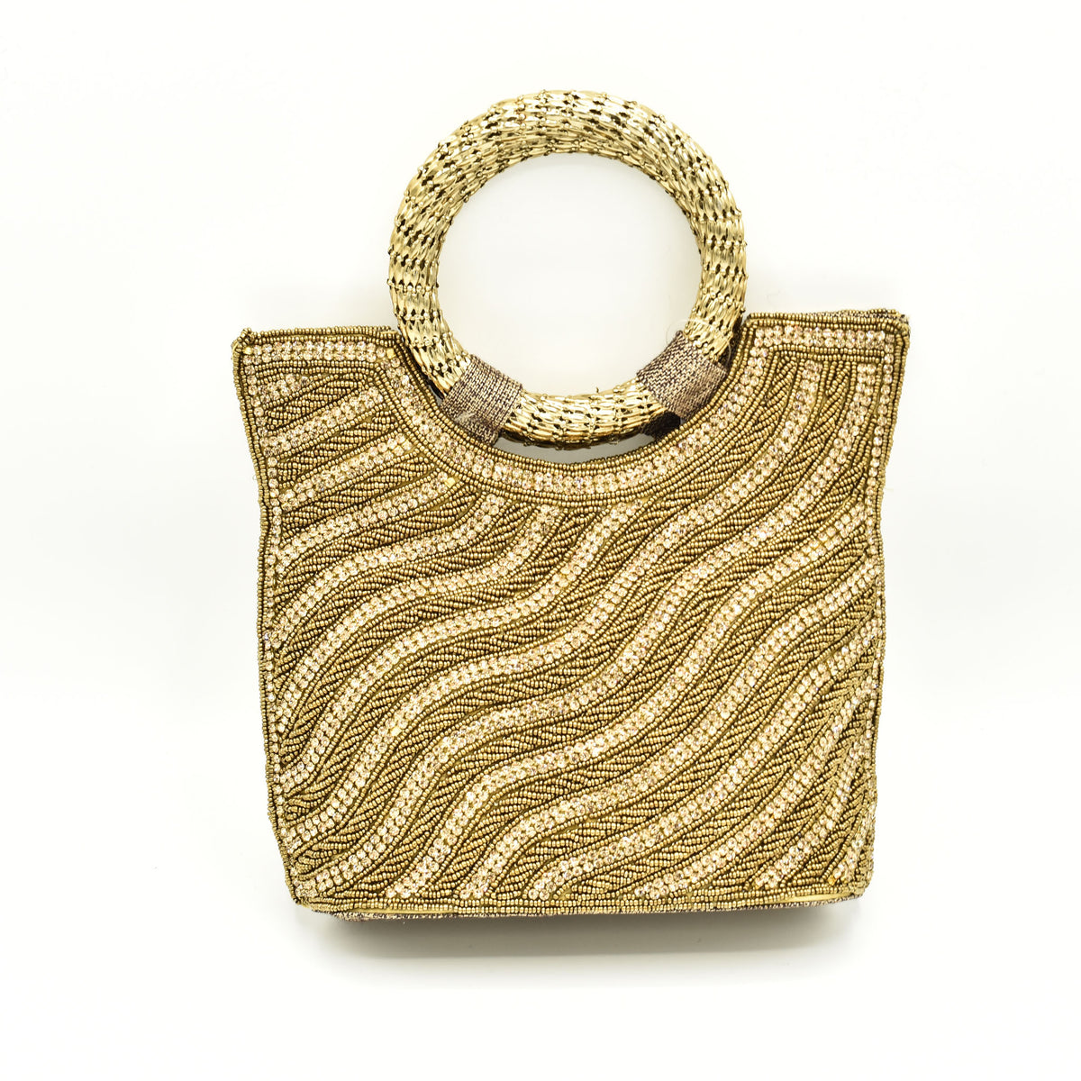 Wavy Crystal Pearl Bag - The Pashm