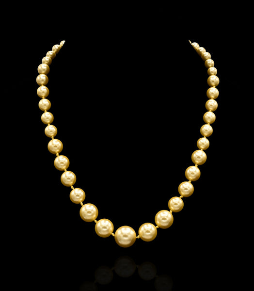 Leona Pearl Necklace - Golden - The Pashm