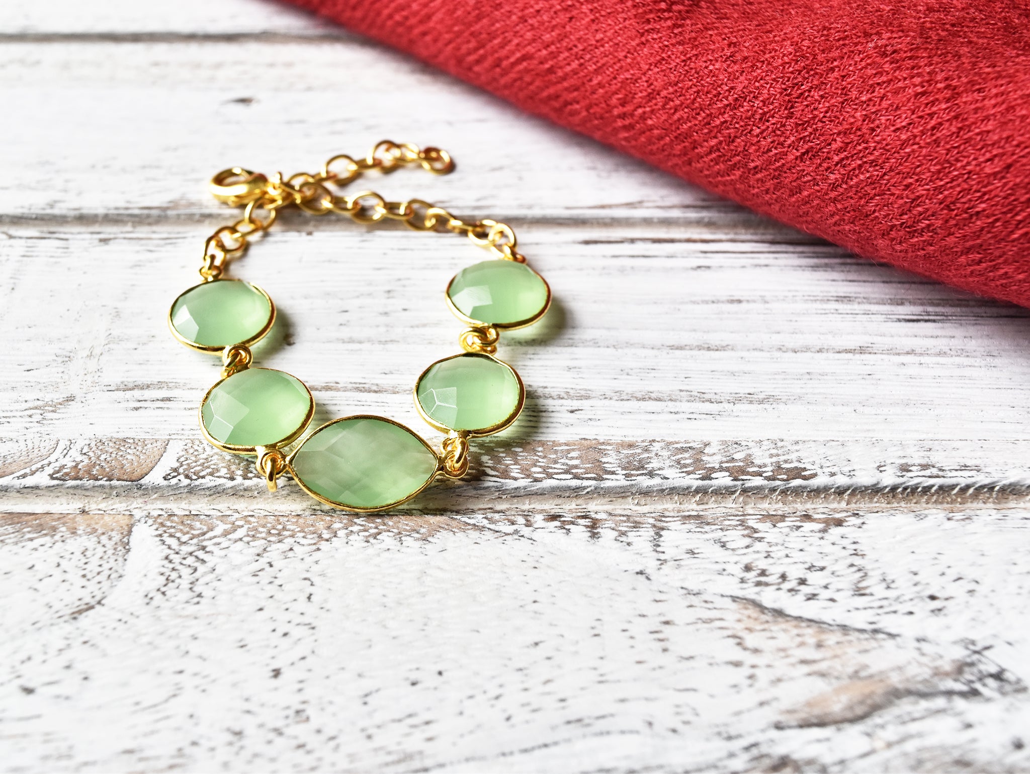 Green Chalcedony Bracelet