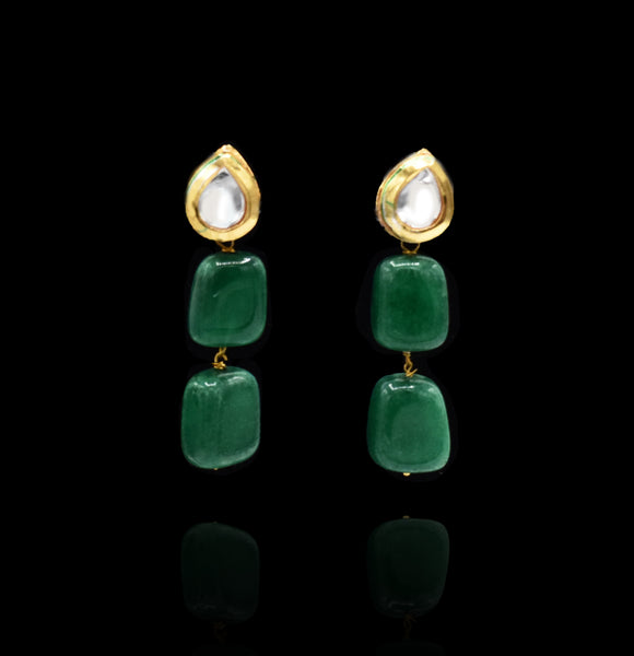 Nia Green Stone Bead Necklace - The Pashm