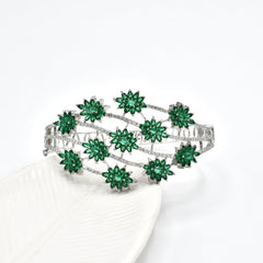 Emma Flower Bracelet - Green - The pashm