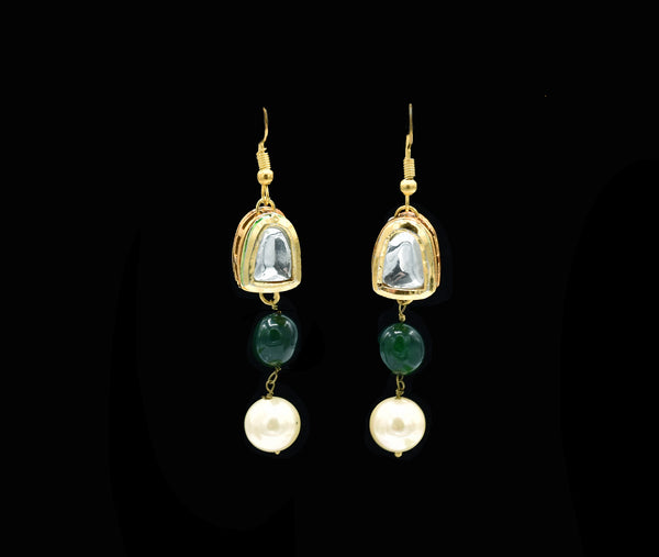 Erum Emerald Kundan Pearl Necklace - The Pashm