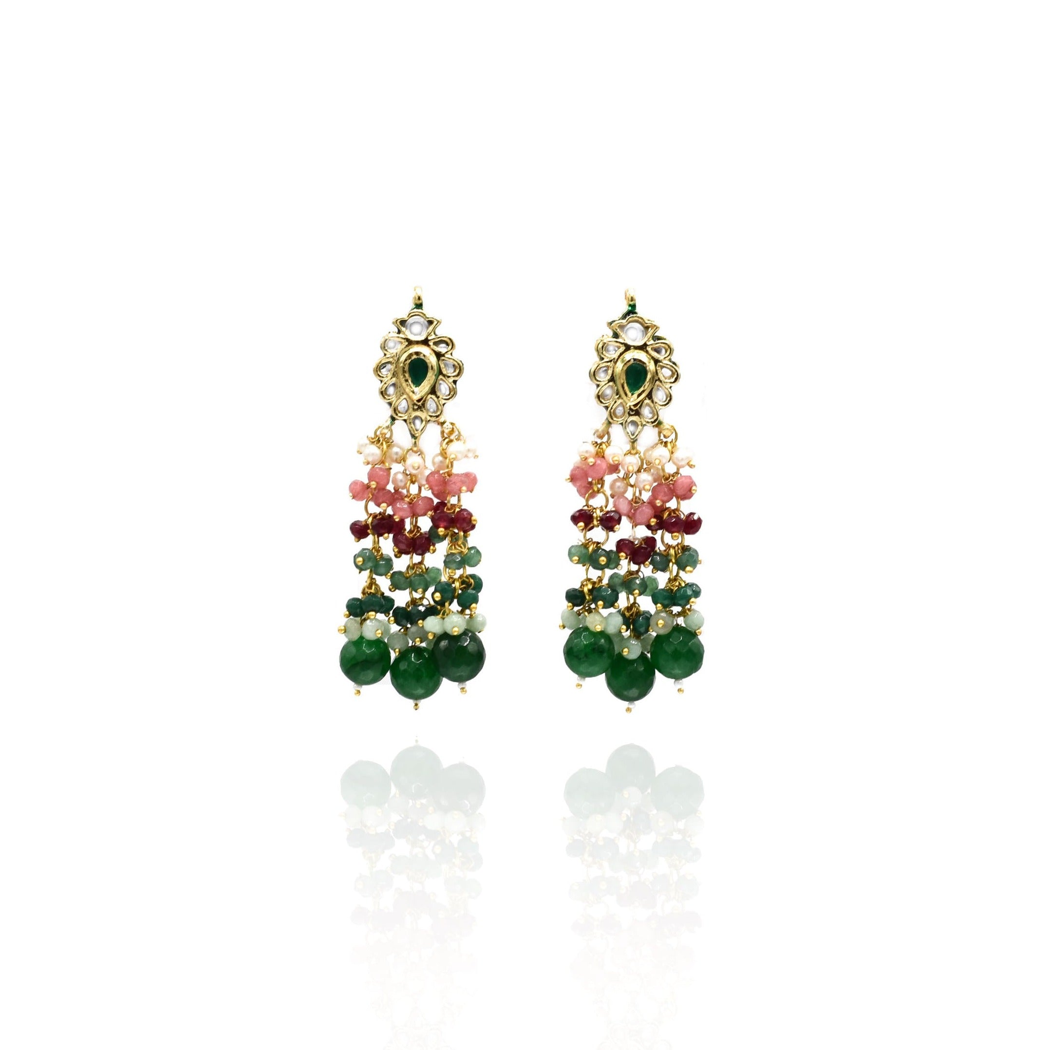 Kanika Green Kundan lac Necklace Set - The Pashm