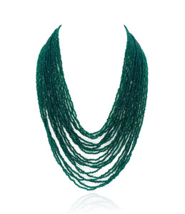 Miral Multilayer Green Bead Necklace - The Pashm