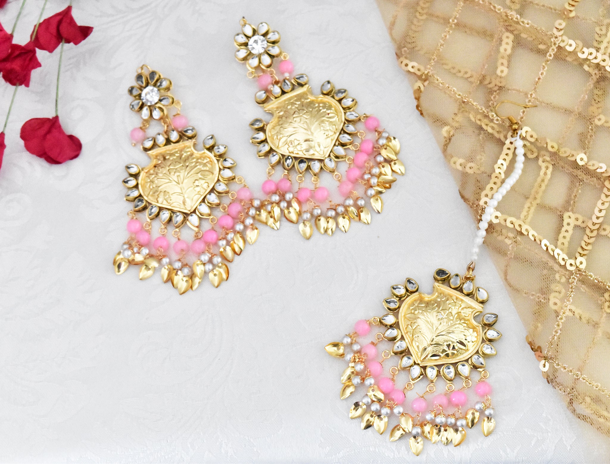 Nylaah Earrings and Tikka Set - The Pashm