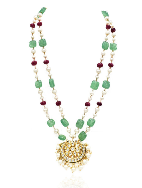Aadhya Kundan Necklace Set - The Pashm