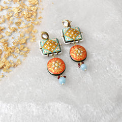 Krisha Lac Earrings Mint - The Pashm