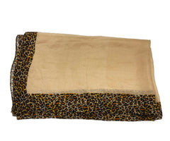 Leopard Print Border 100% Silk Scarf - The Pashm