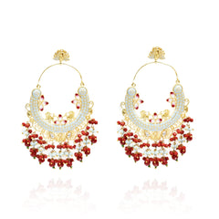 Manjari Meenakari Earrings Sky Blue - The Pashm