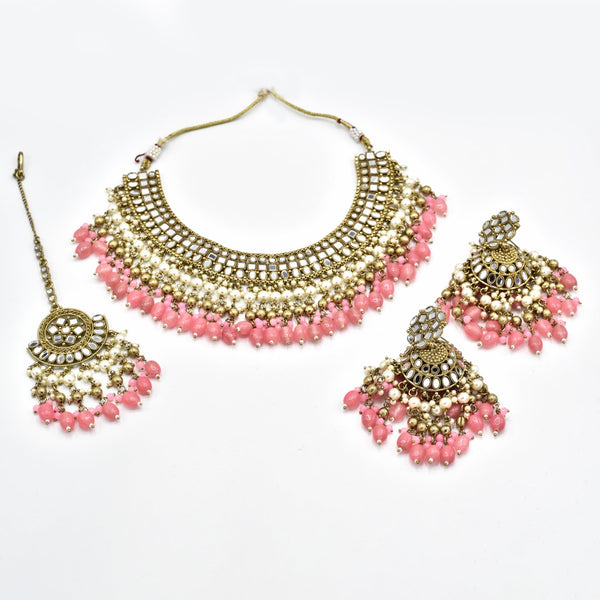 Mariyam Mirror Set - Pink - The Pashm