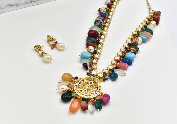 Alia Multicolor Kundan Necklace - The Pashm