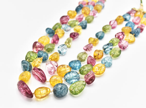 Multicolor Layered Tourmaline Necklace - The Pashm