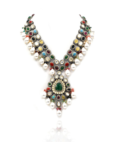 Ziha Multicolor Necklace Set - The Pashm