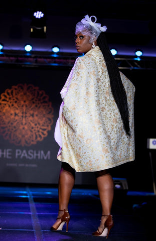 Tilla Embroidery Jaal Pashmina Wool Shawl - White - The Pashm