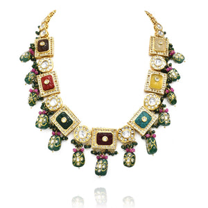 Navrattan Multicolor Necklace - The Pashm
